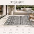 Reversible Outdoor Rug | Boho Gray & Cream