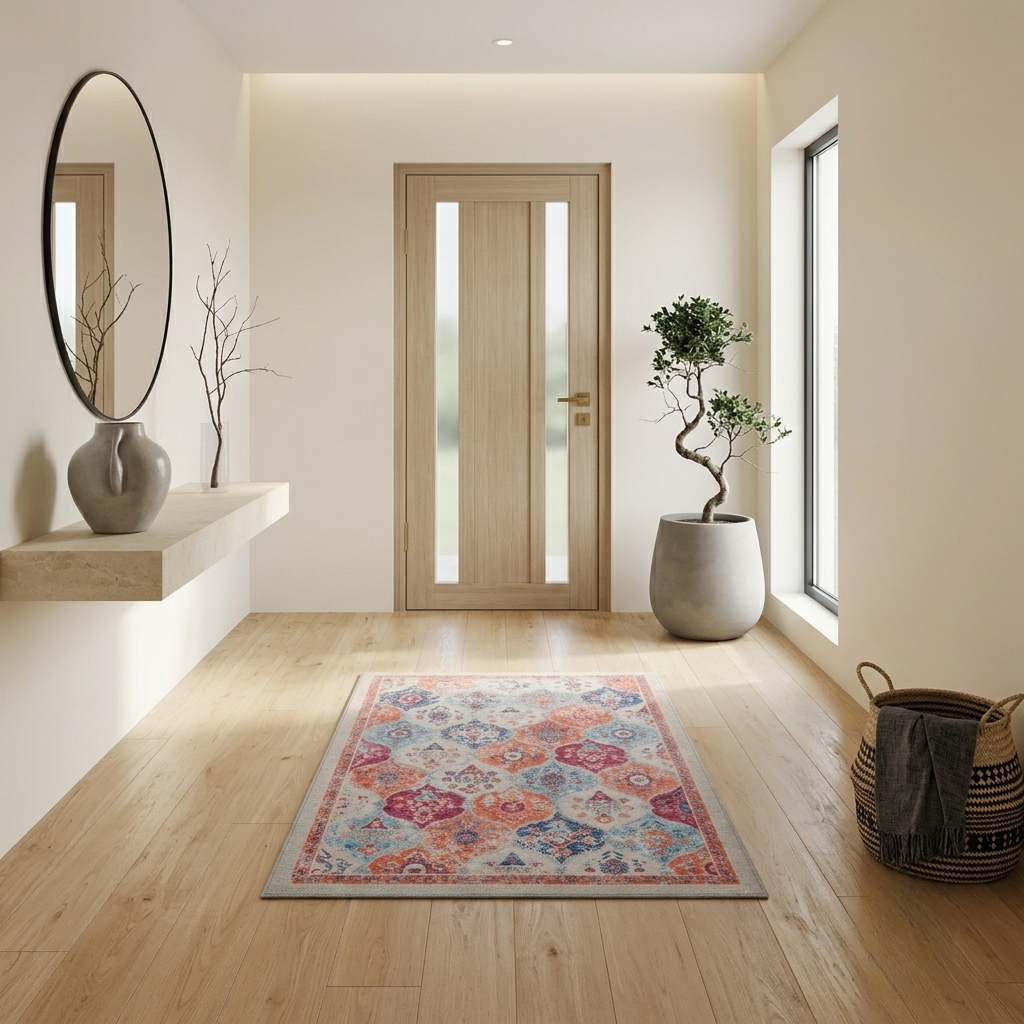2x3 Cream Area Rug, Washable Area Rugs, Low-Pile, Non-Slip, Non-Shedding, Foldable, Kid&Pet Friendly, Area Rugs For Living Room, Bedroom, Kitchen, Dining Room Rug, Perfect Gifts,  Cream, 2' X 3'