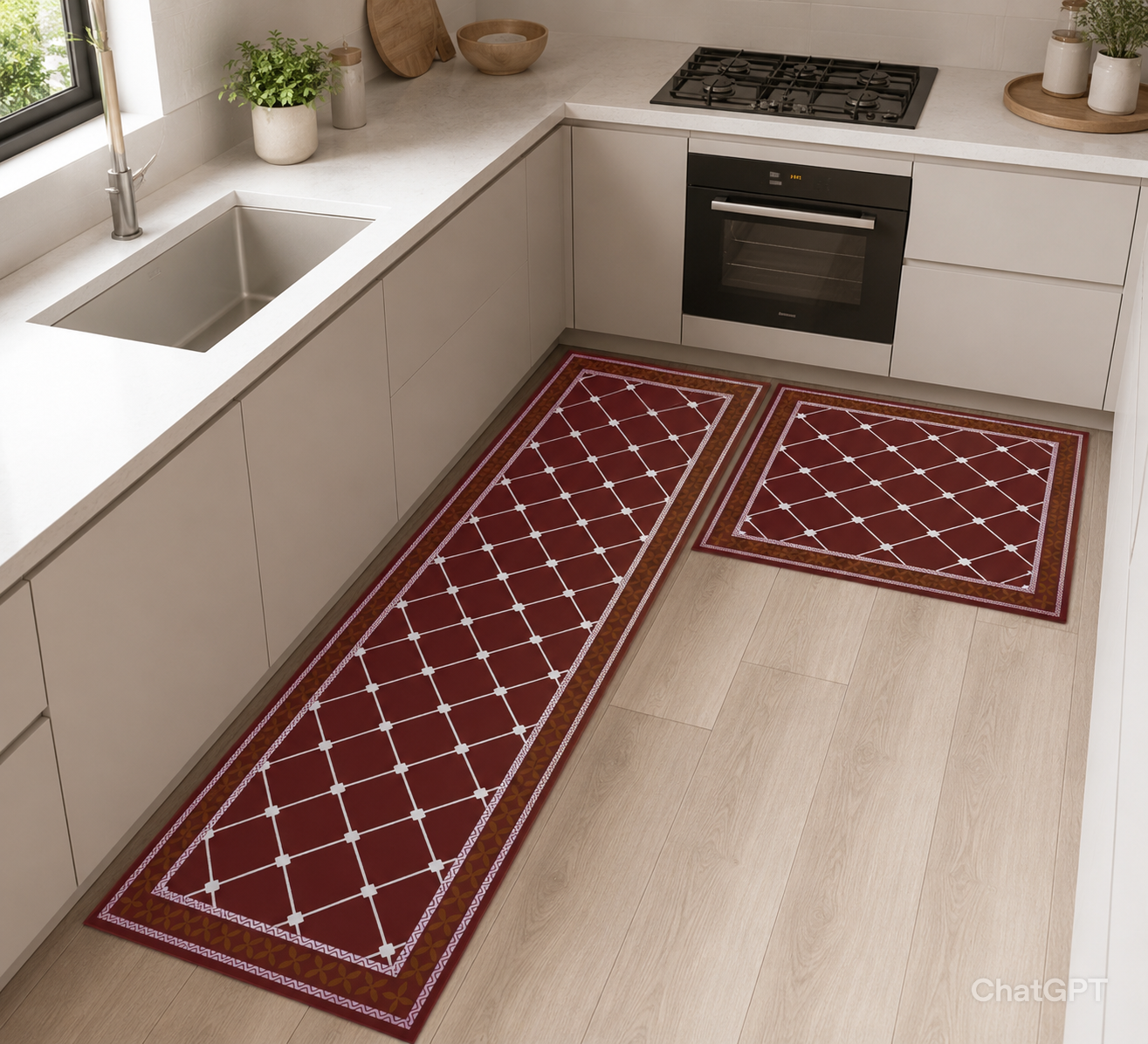 Kitchen Mat Cushioned Kitchen Rugs Non-Skid Waterproof Kitchen Mats