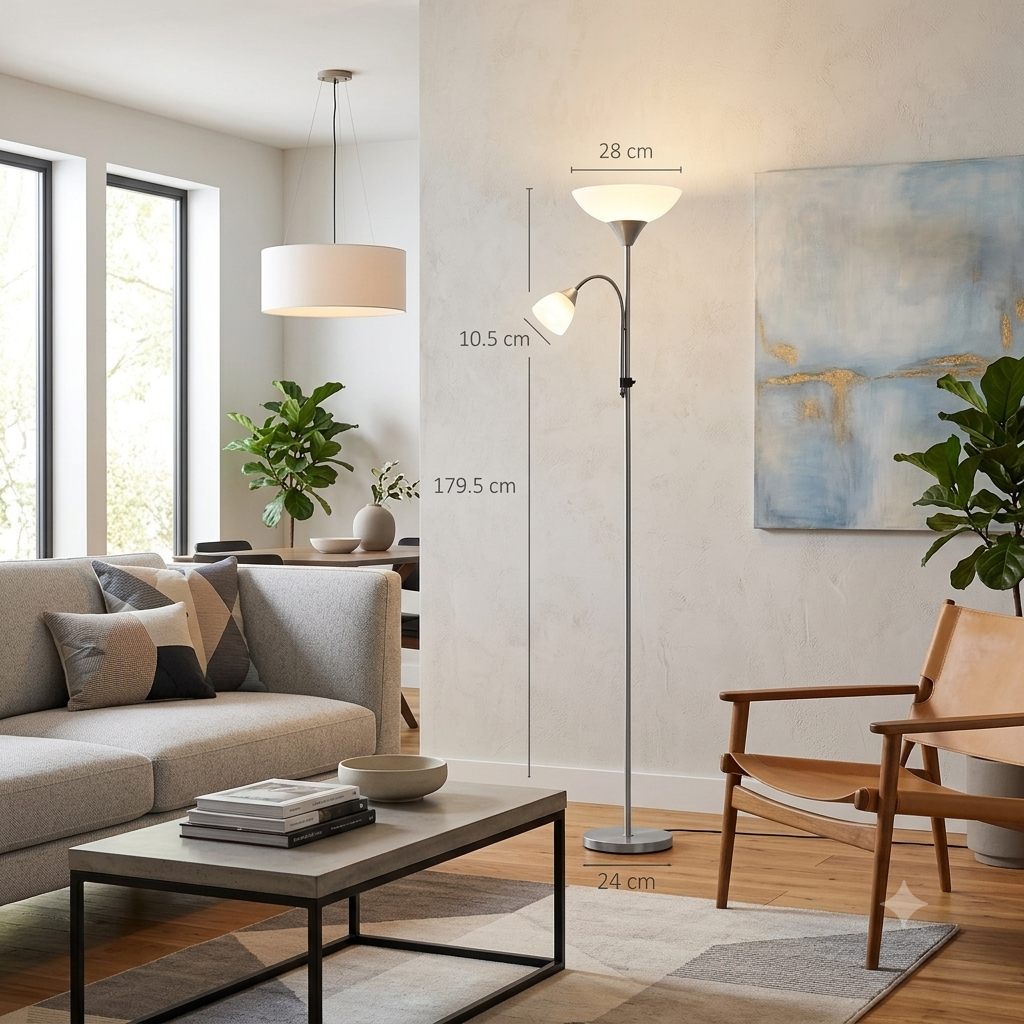 Floor Lamp | Silver Mother & Child